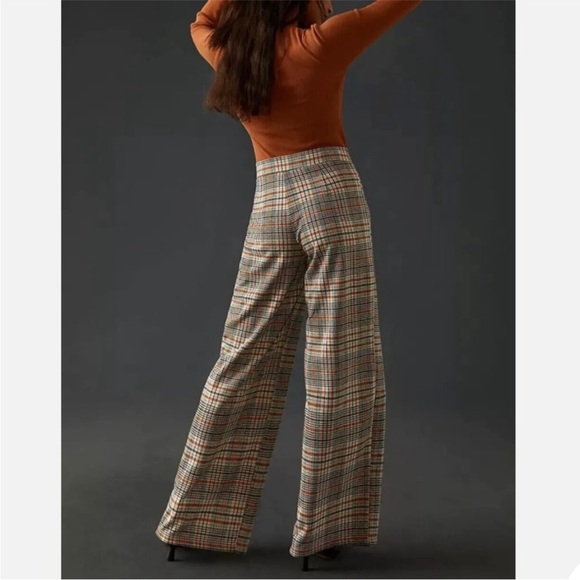 NWT Anthropologie Maeve Plaid Wide Leg Pants - Picture 4 of 13